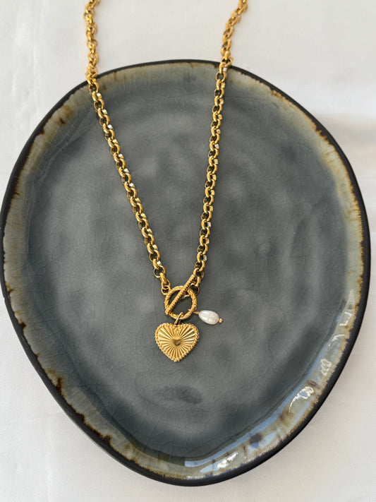 ‘CLASSY PEARL’ ketting - goud