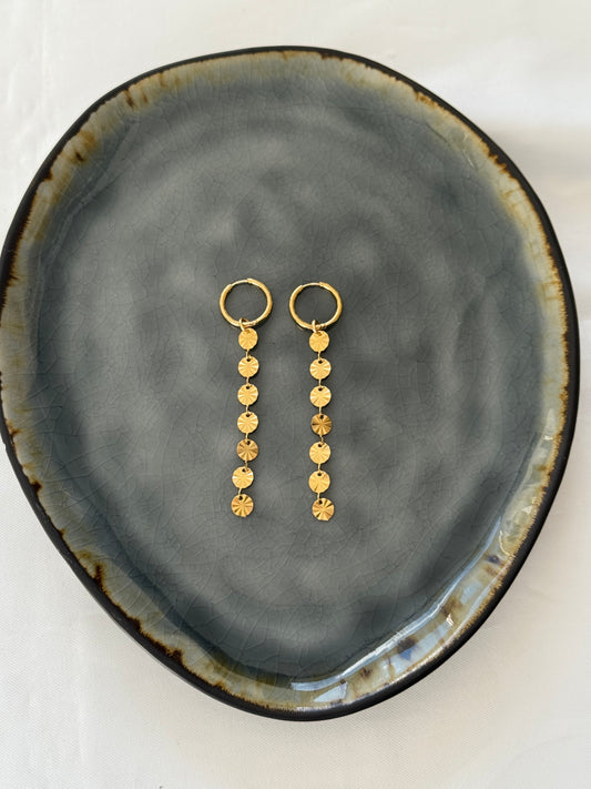 ‘DISCO’ oorbellen - goud/zilver
