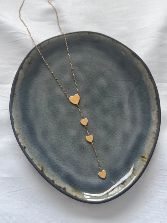 ‘HEARTS’ ketting - goud