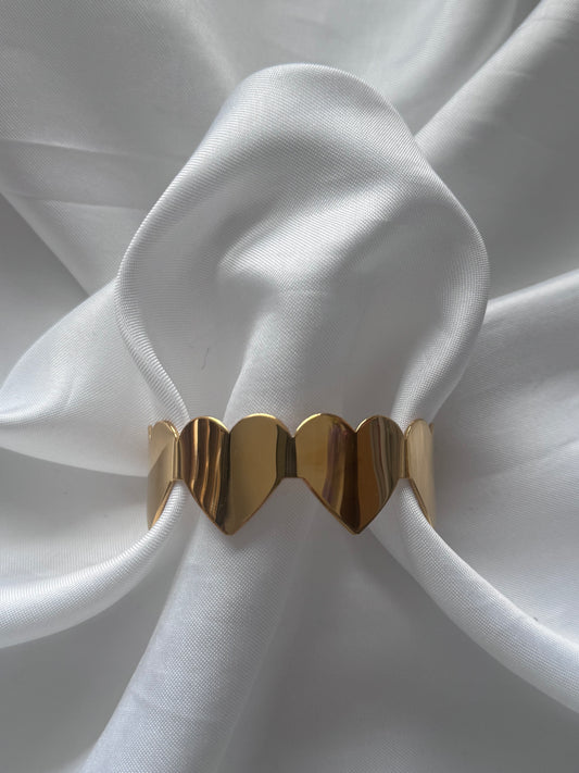 ‘CLASSY HEART’ bangle - goud