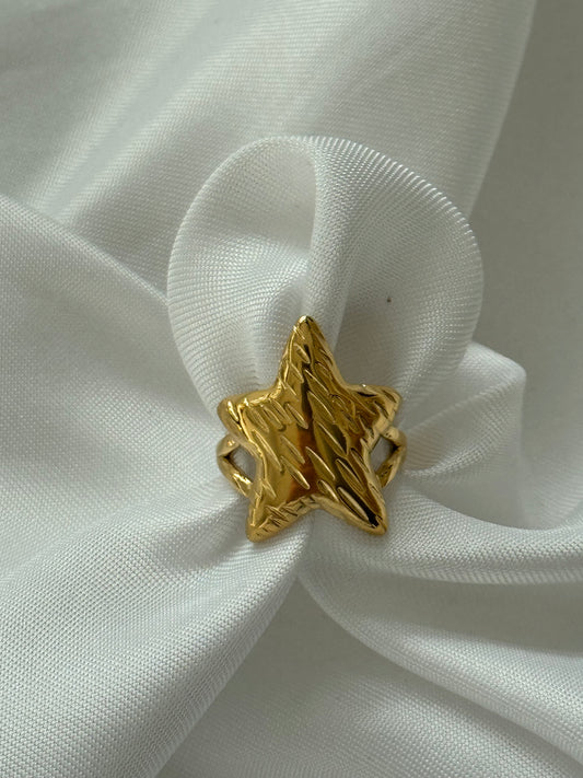 ‘SHIMMER STAR’ ring - goud