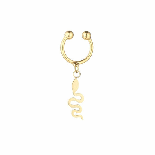 Snake earcuff - goud / zilver