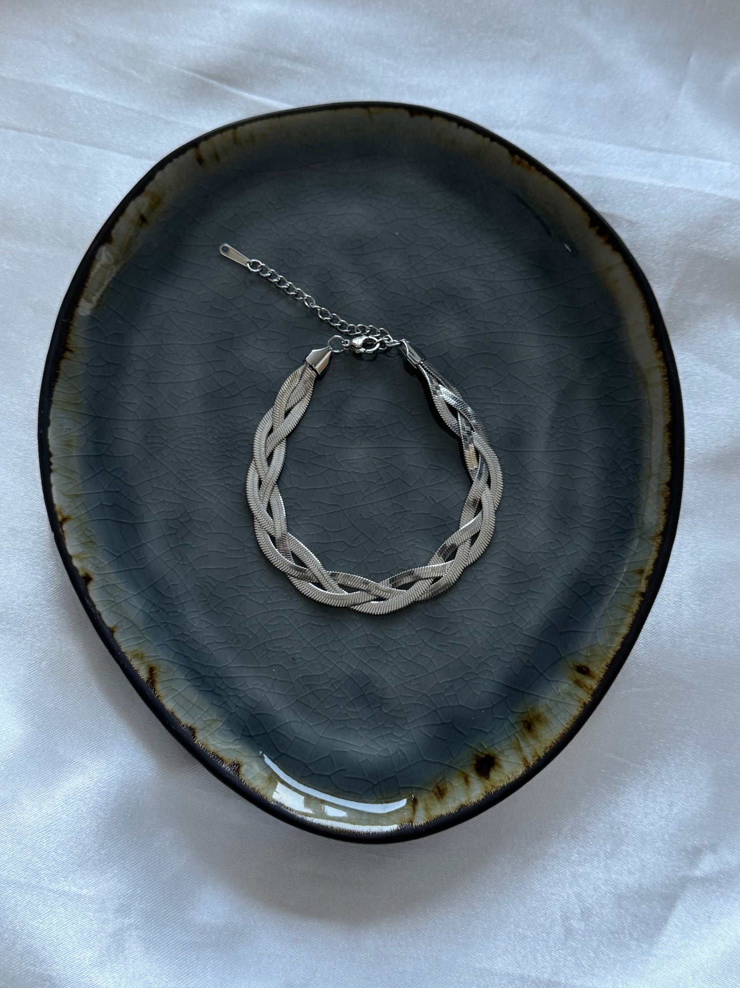 ‘TWISTED VISSENGRAAT’ armbandje - goud/zilver