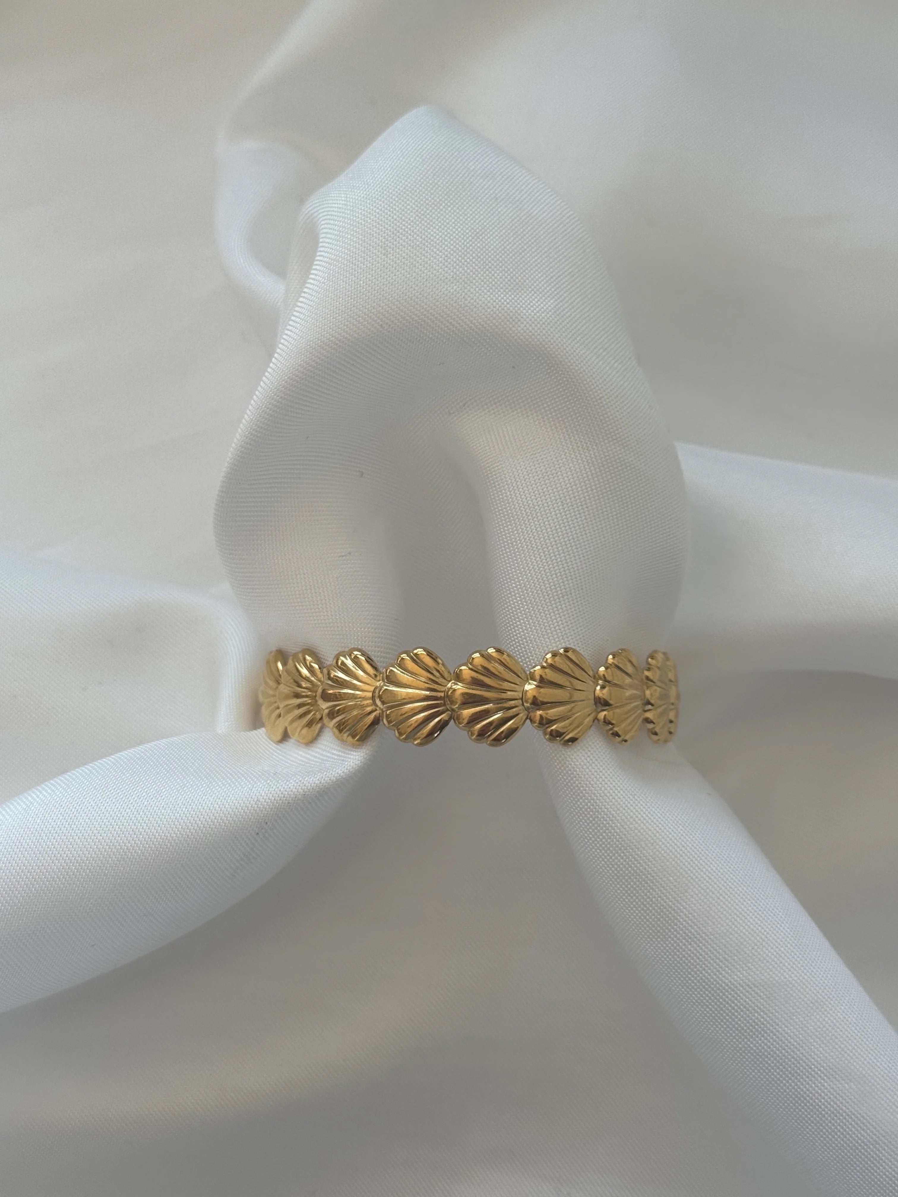 ‘BEACH’ bangle - goud/zilver