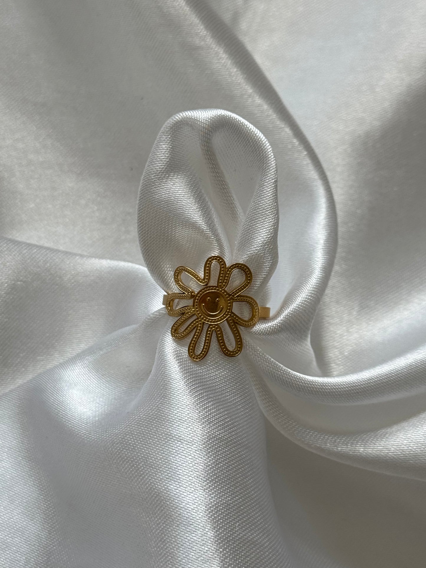 ‘HIPPIE’ ring - goud/zilver