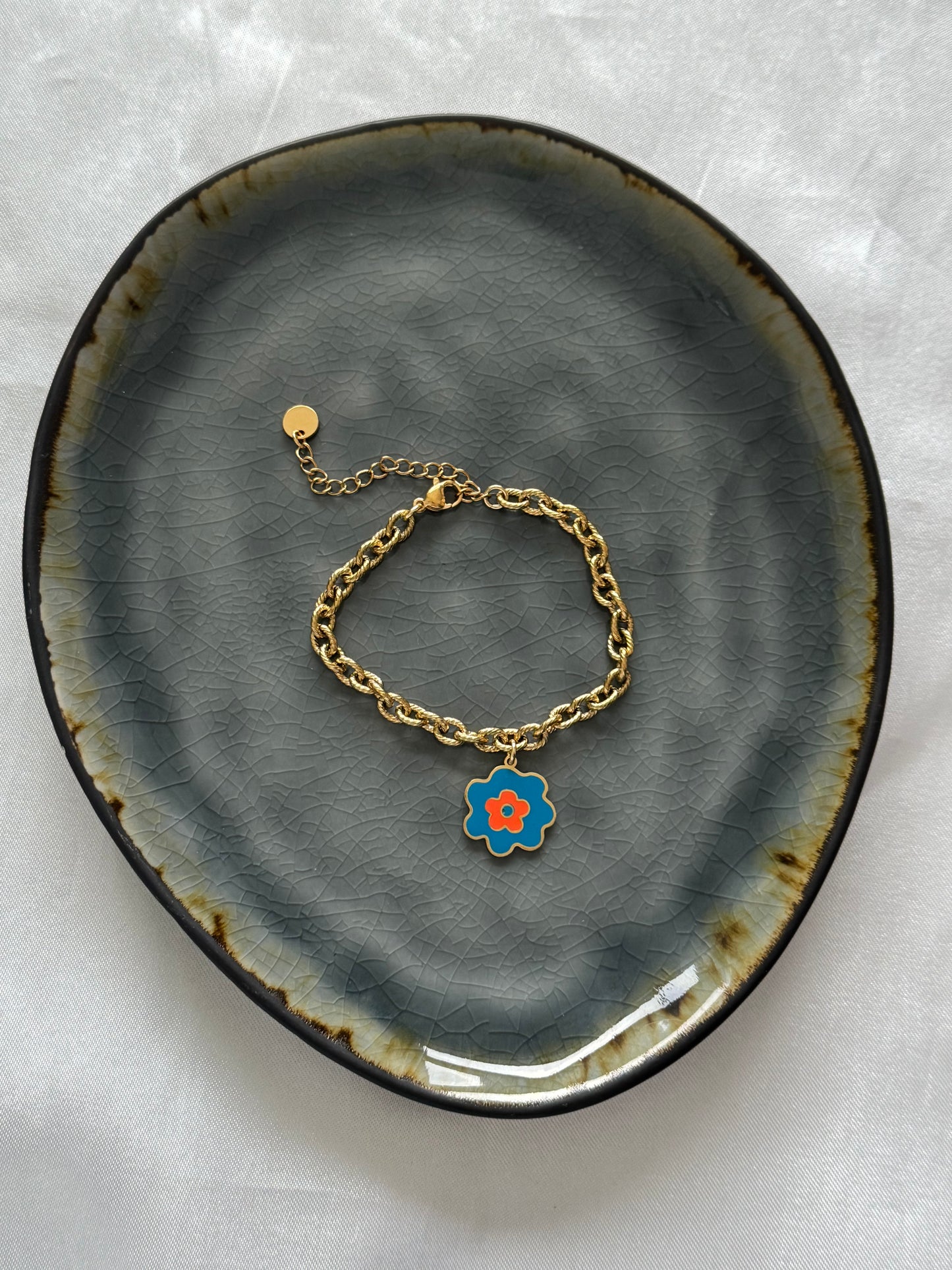 ‘BLOEMENKRAAL’ armband - goud/zilver