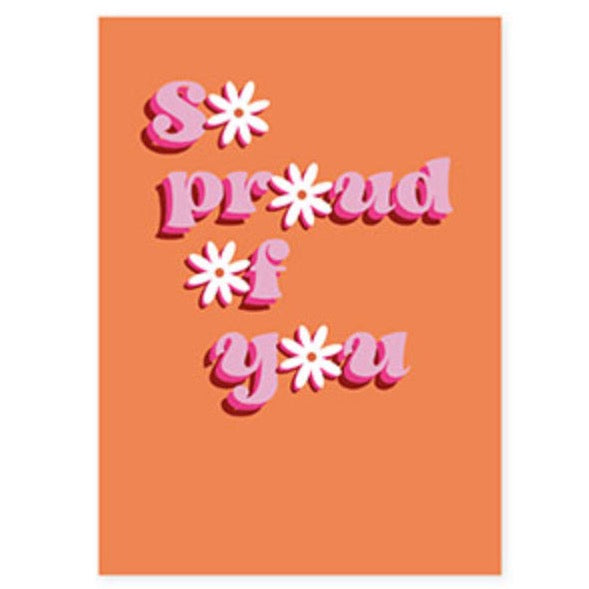 ‘SO PROUD OF YOU’ kaartje