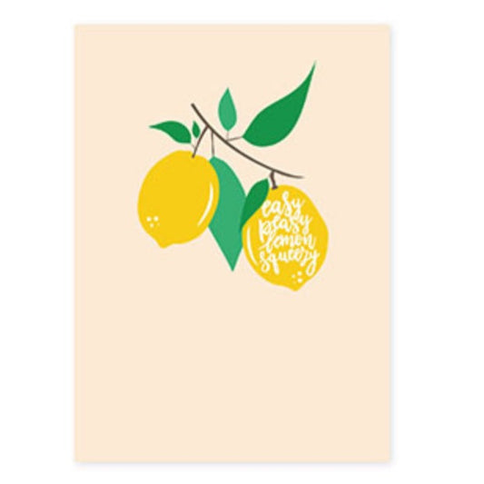 ‘EASY PEASY LEMON SQUEEZY’ kaartje