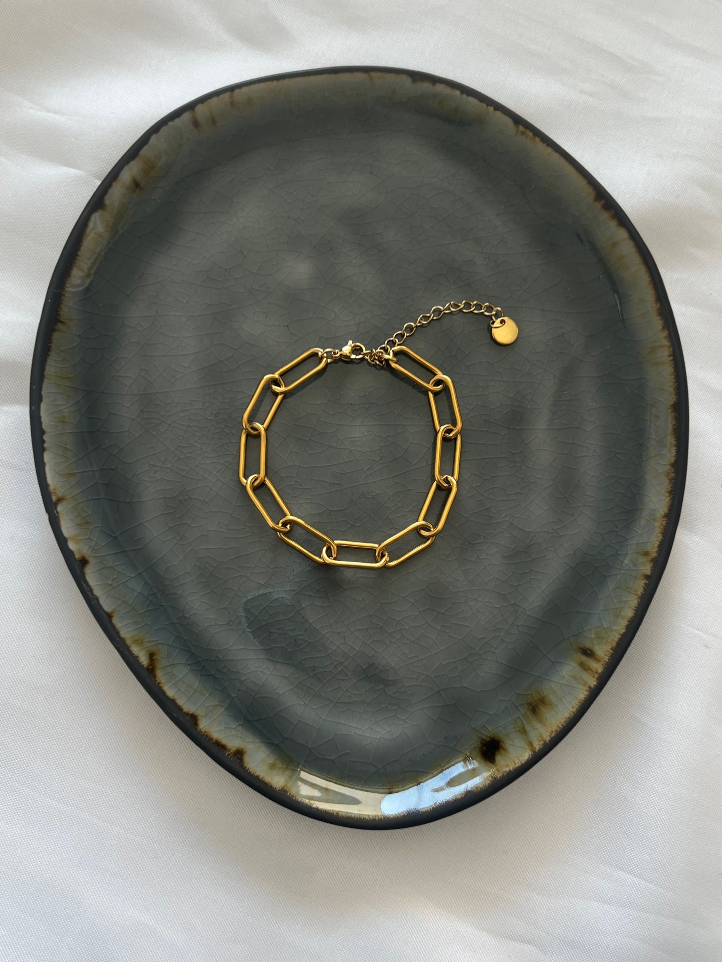 ‘CHUNKY CHAIN’ armband - goud/zilver