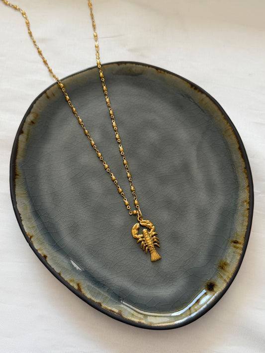 ‘LOBSTER’ ketting - goud/zilver