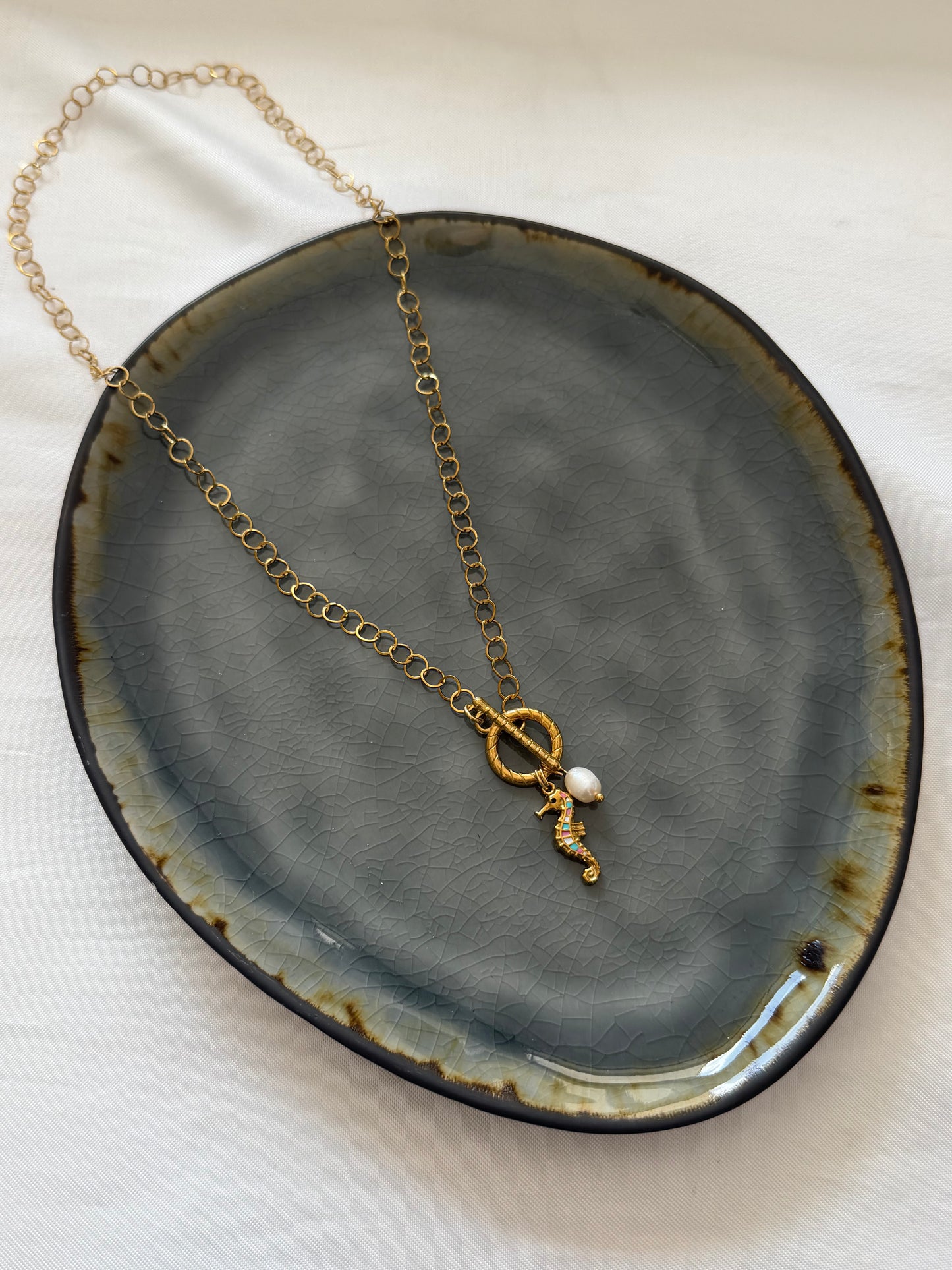 ‘SEAHORSE’ ketting - goud