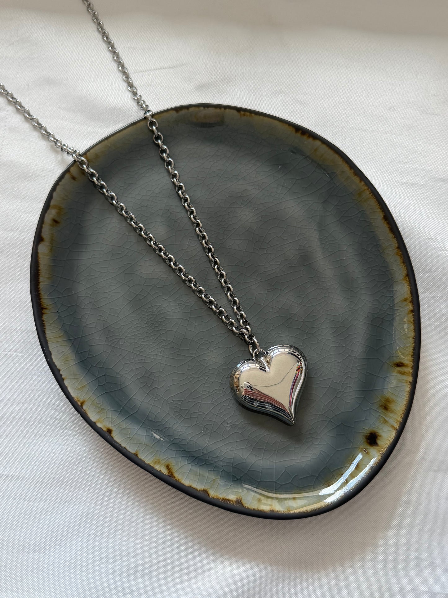 ‘BIG HEART’ ketting - zilver