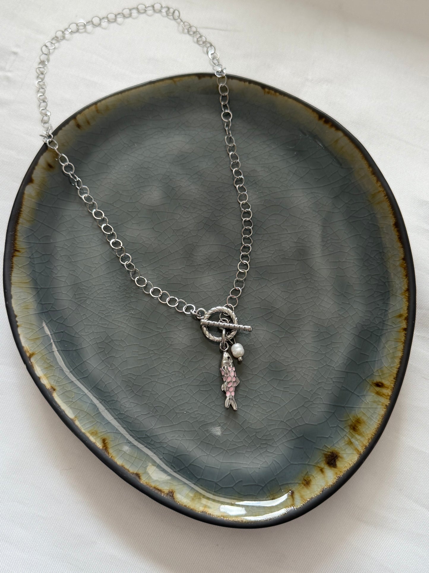 ‘HAPPY FISH’ ketting - zilver