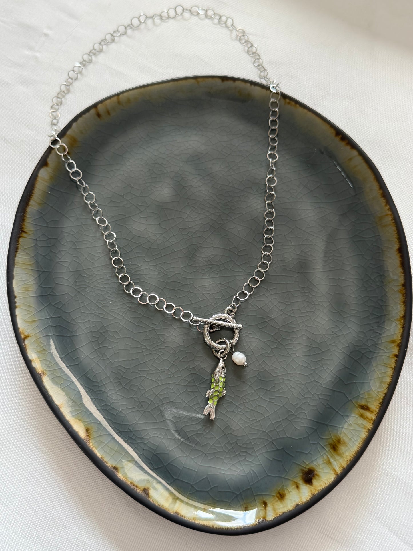 ‘HAPPY FISH’ ketting - zilver