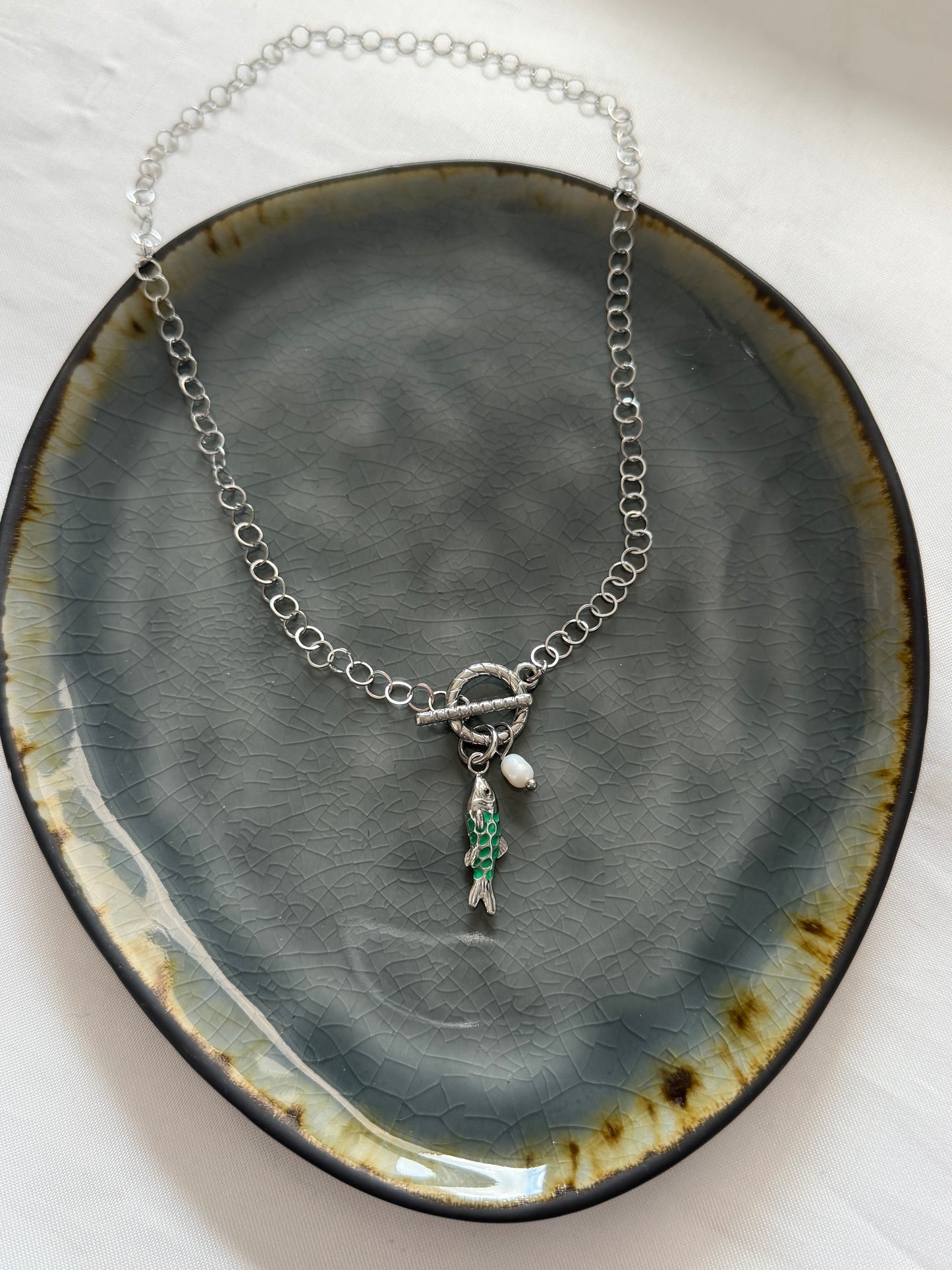 ‘HAPPY FISH’ ketting - zilver