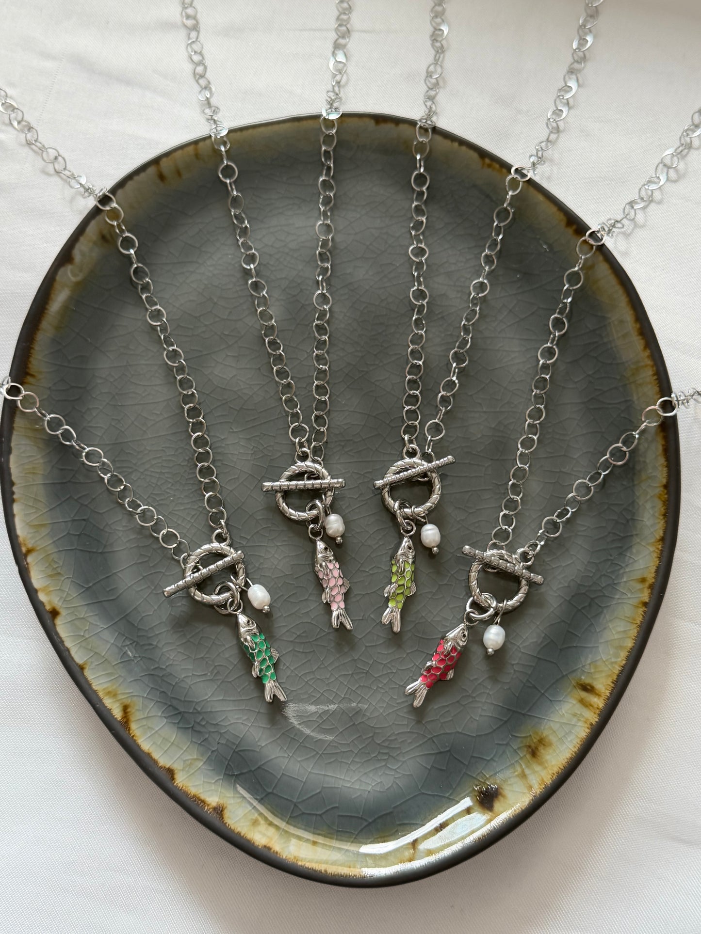 ‘HAPPY FISH’ ketting - zilver