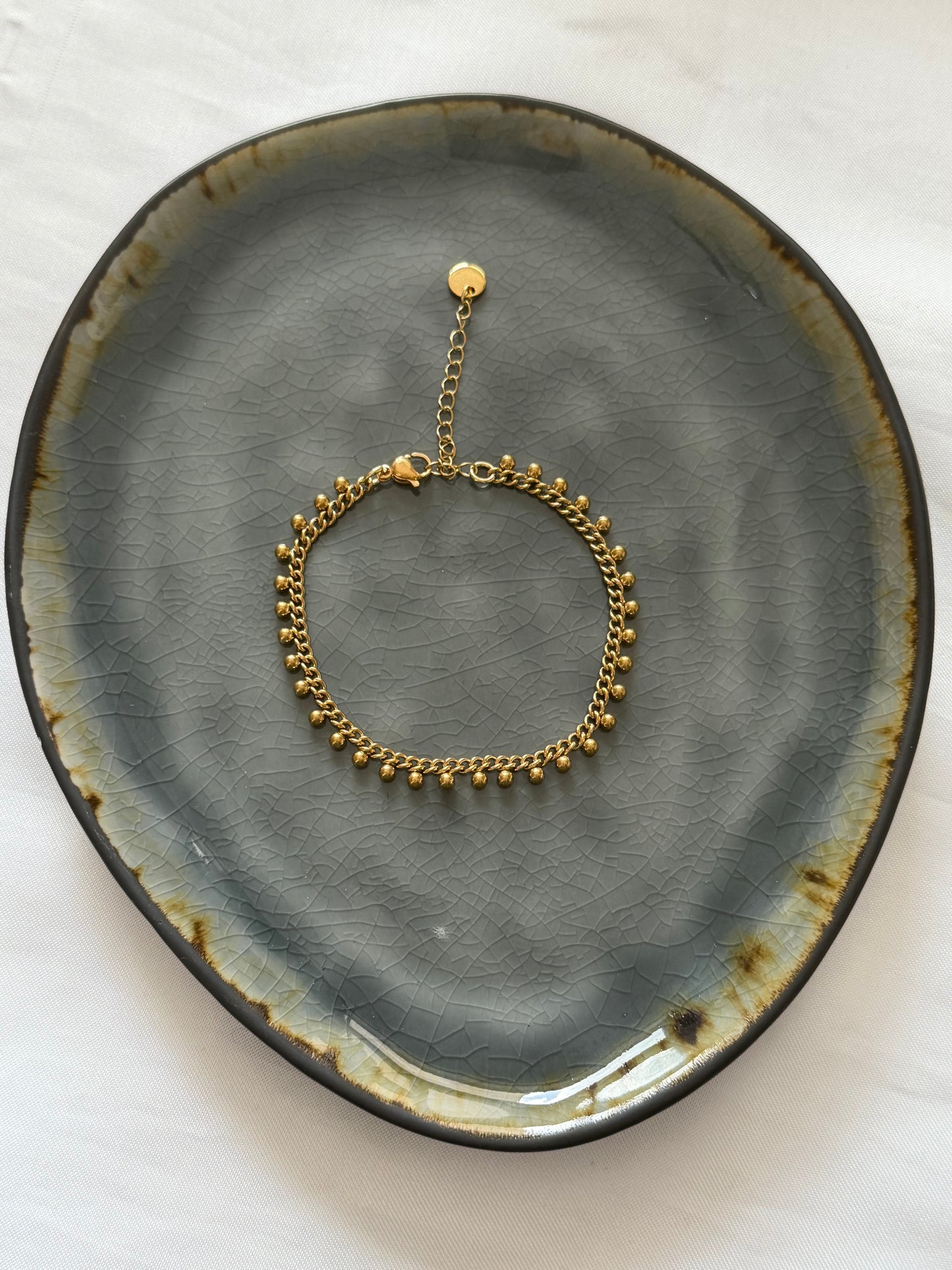‘LITTLE DOTS’ armband - goud/zilver