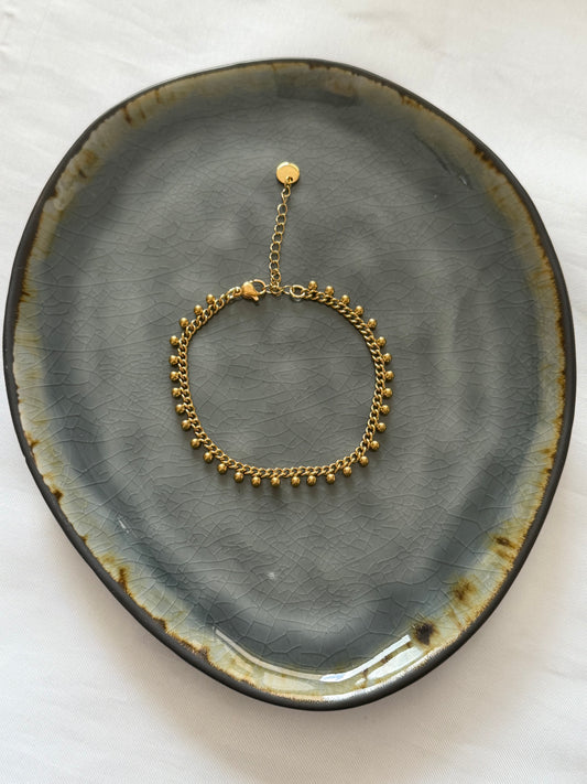 ‘LITTLE DOTS’ armband - goud/zilver