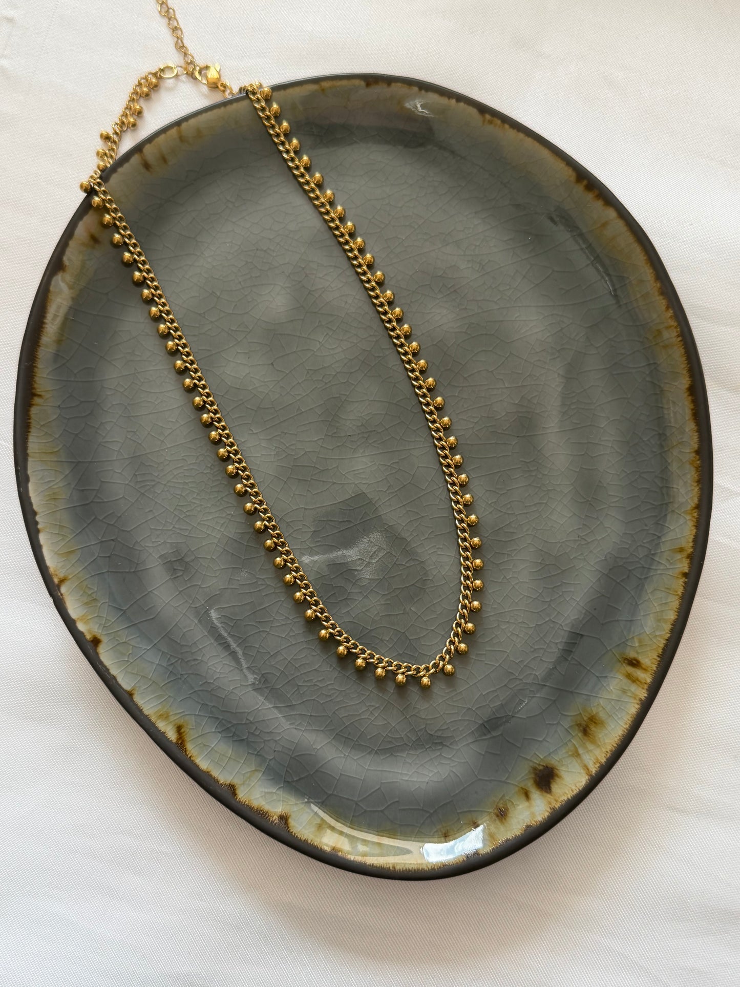 ‘LITTLE DOTS’ ketting - goud/zilver