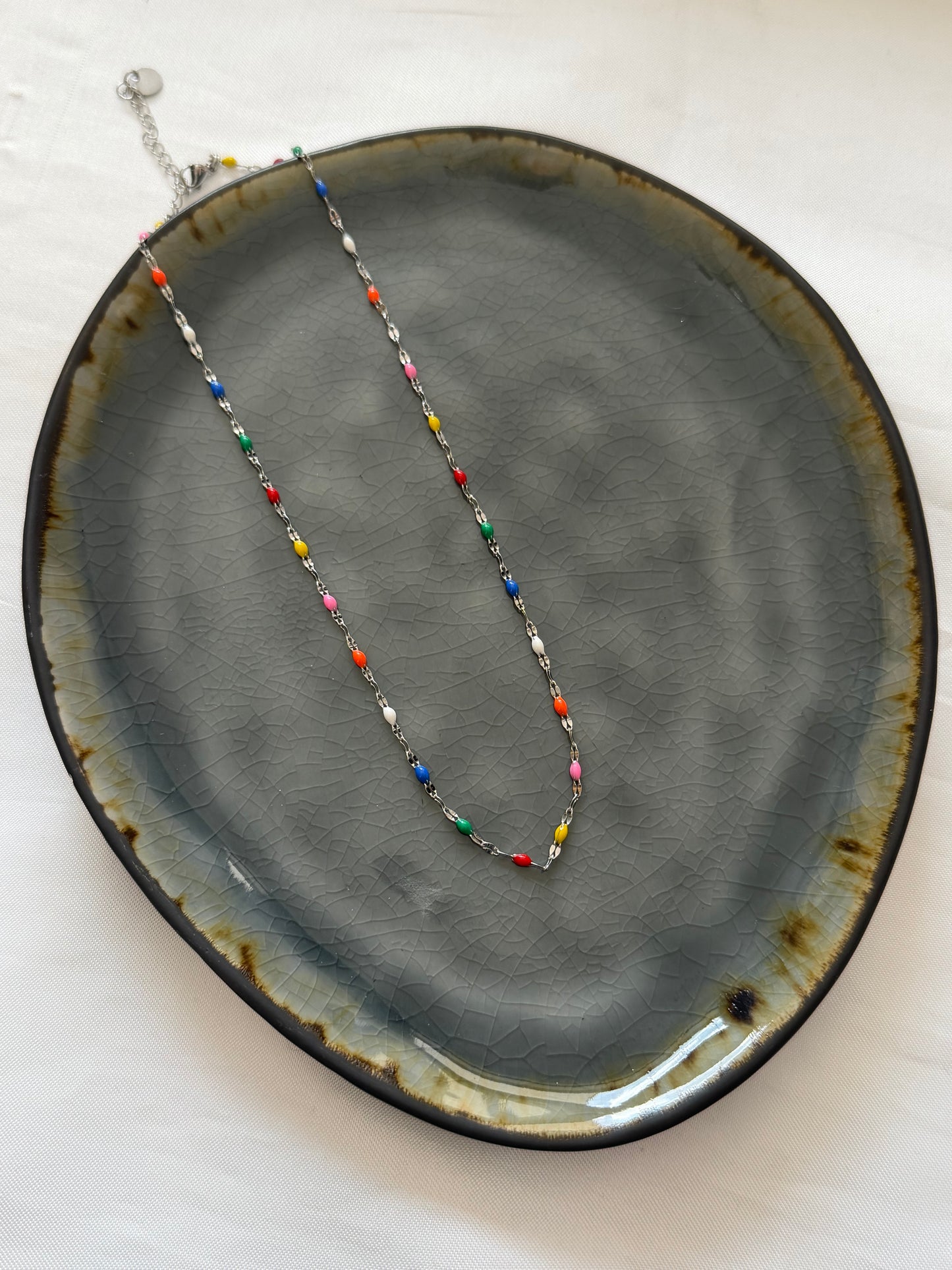 ‘COLOR CHAIN’ ketting - goud/zilver