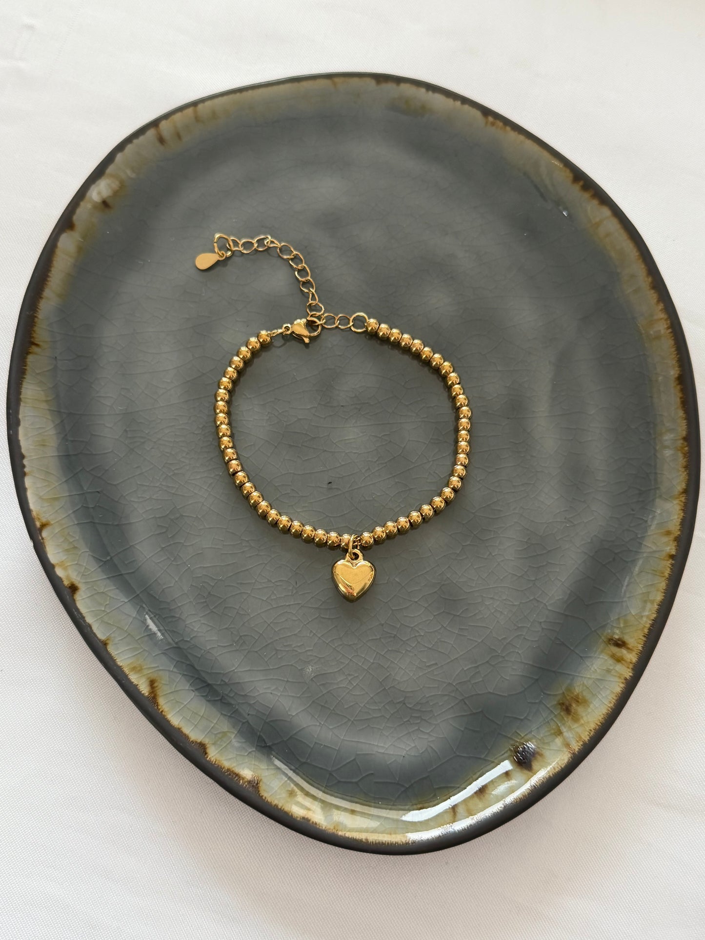 ‘I LOVE YOU’ armband - goud/zilver