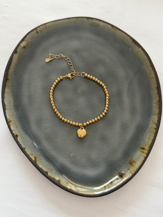 ‘I LOVE YOU’ armband - goud/zilver