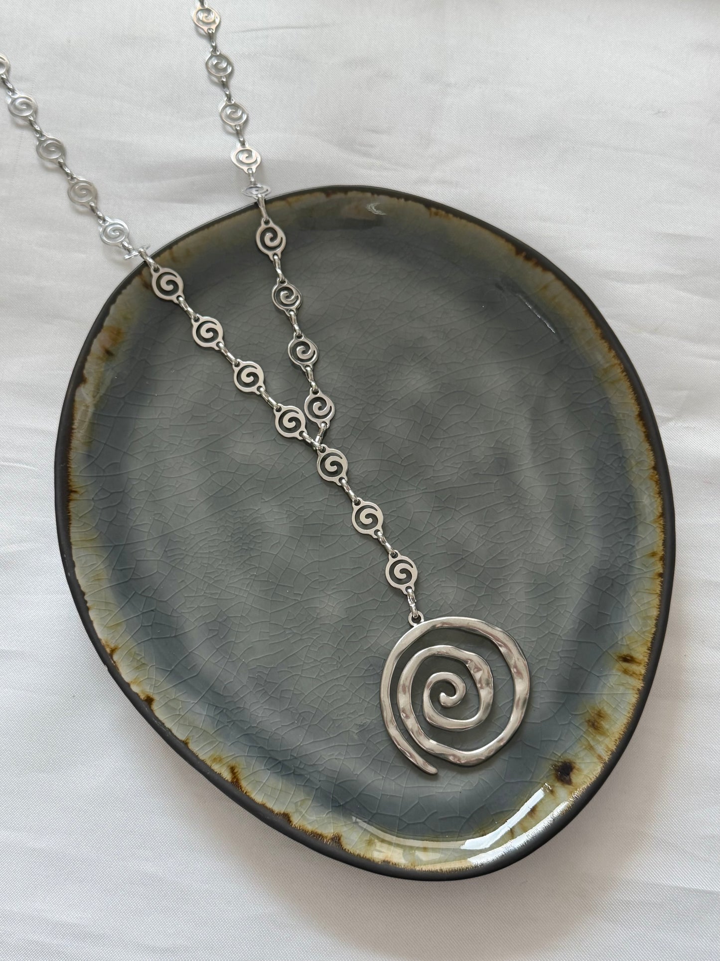 ‘SPIRAL’ ketting - goud/zilver