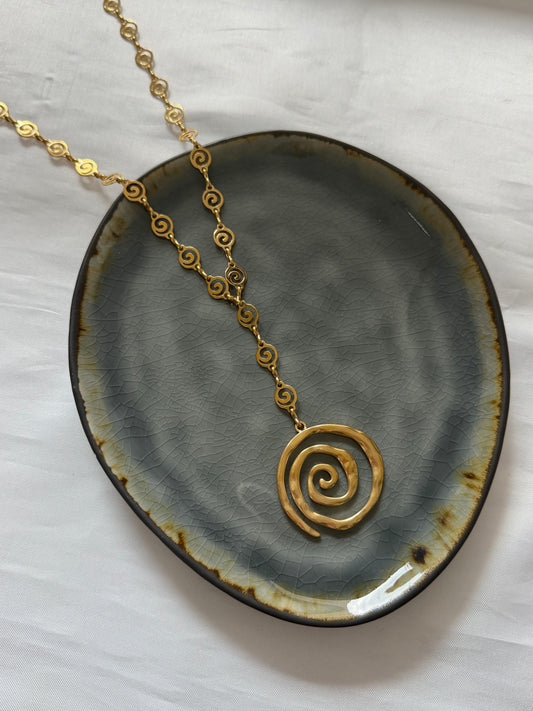 ‘SPIRAL’ ketting - goud/zilver