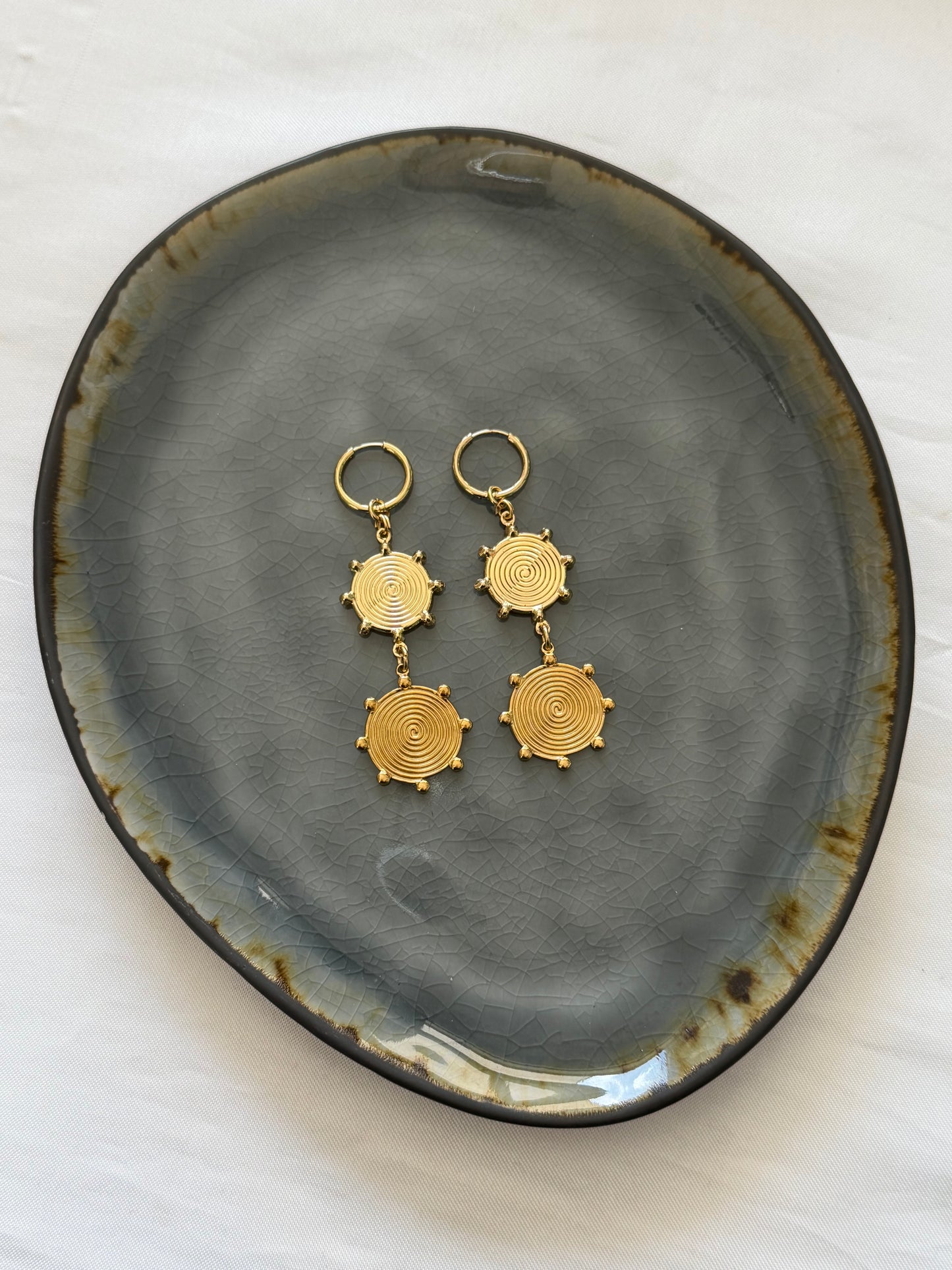 ‘EUPHORIA’ oorbellen - goud/zilver