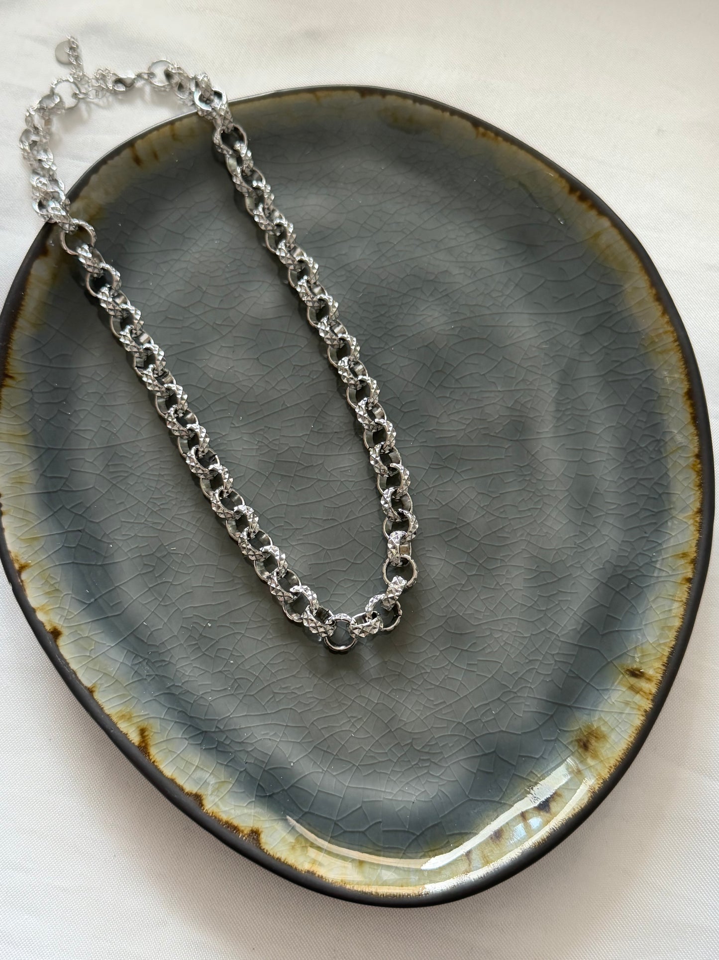 ‘ROUND CHAIN’ ketting - goud/zilver