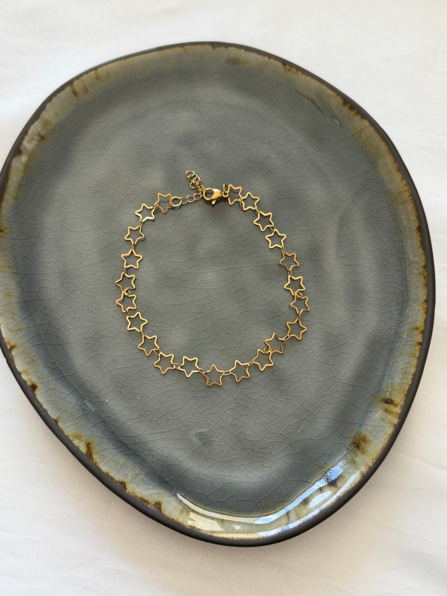 ‘FUNKY STARS’ enkelbandje - goud/zilver
