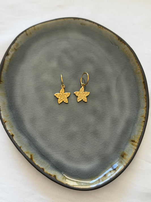 ‘FLORA’ oorbellen - goud/zilver