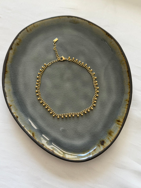 ‘LITTLE DOTS’ enkelbandje - goud/zilver