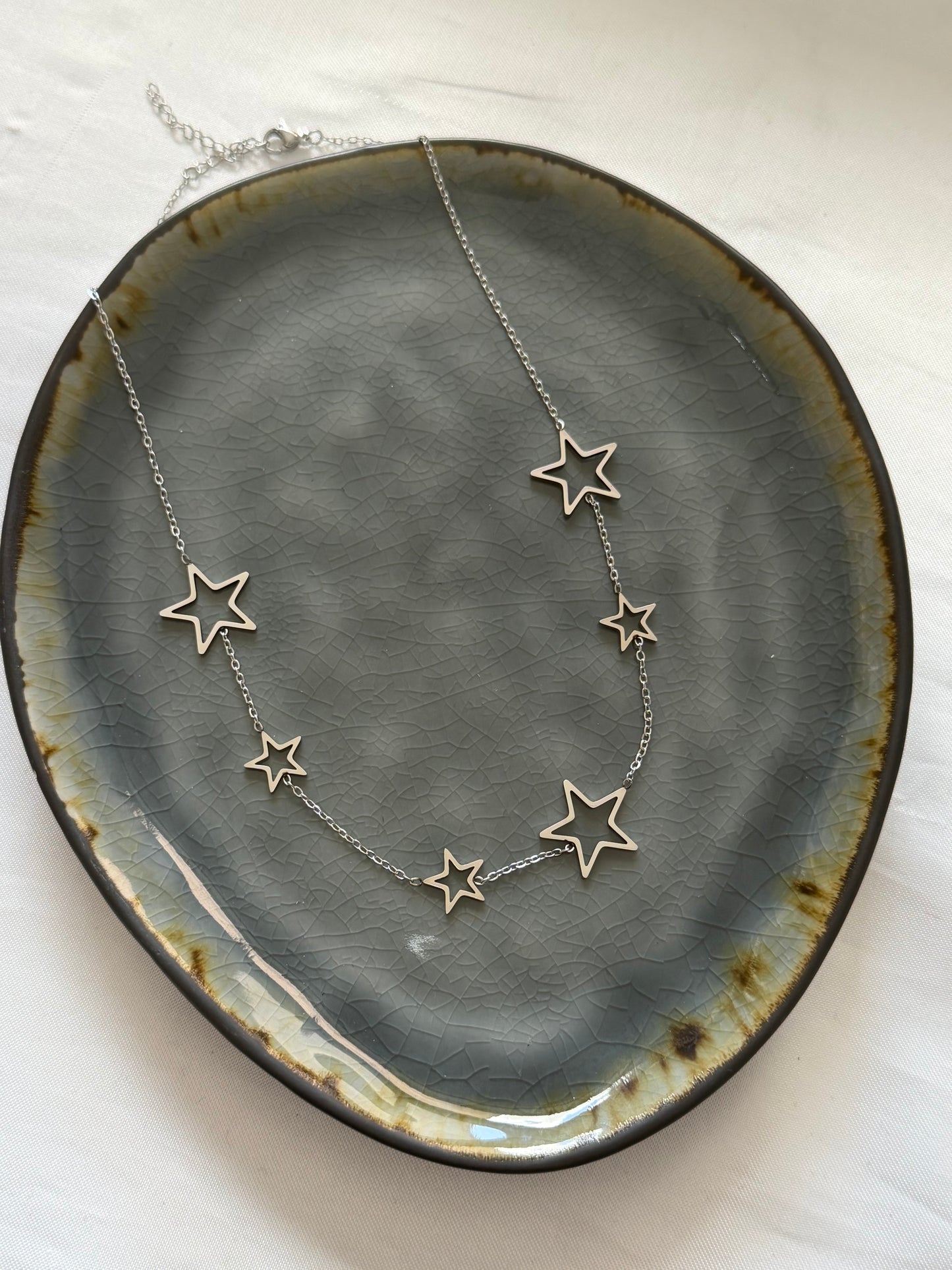 ‘SHIMMER STARS’ ketting - goud/zilver
