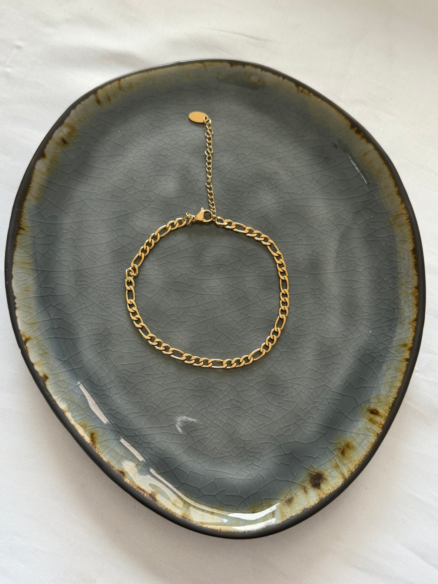 ‘LITTLE CHAIN’ enkelbandje - goud/zilver