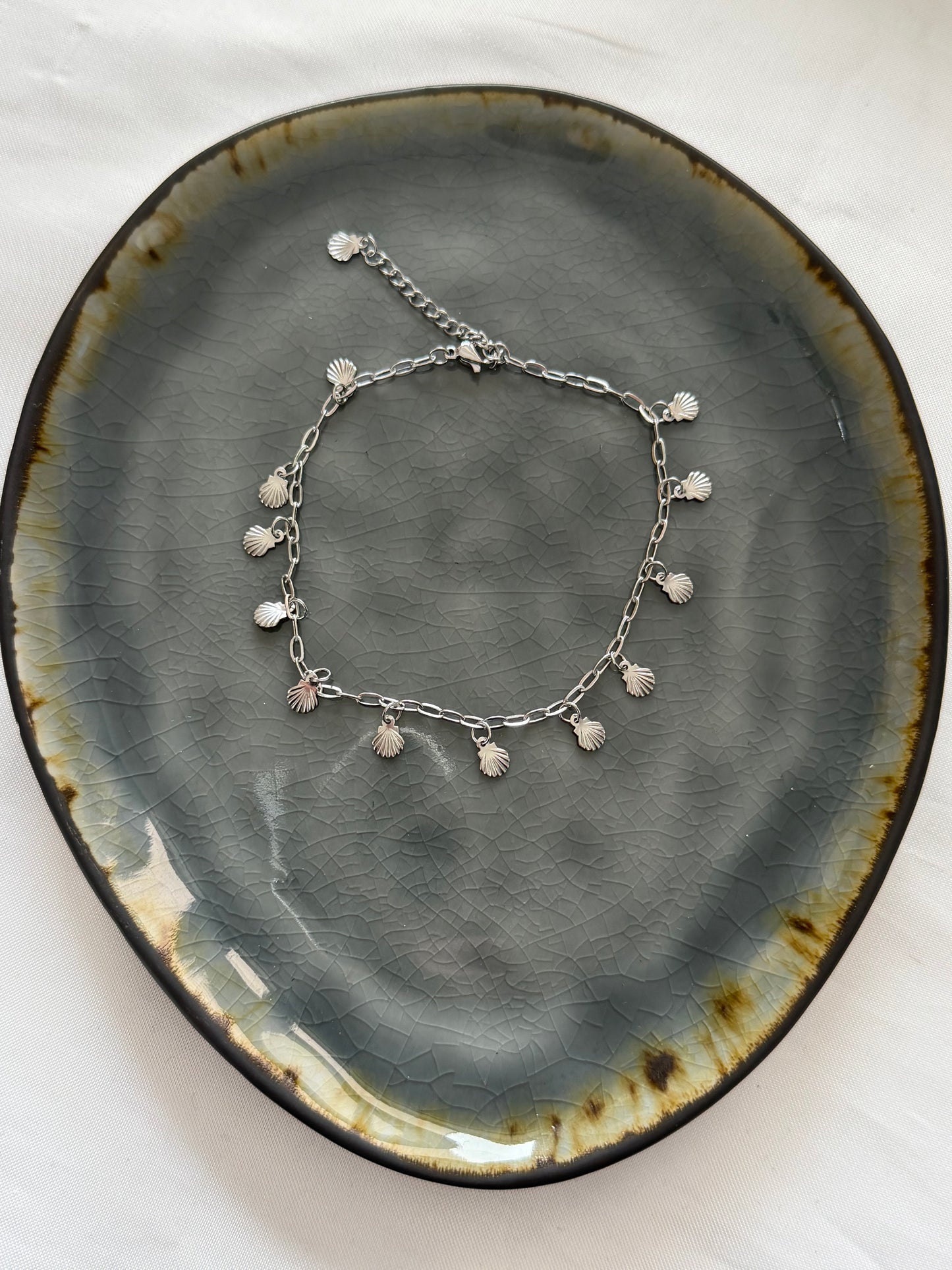 ‘BEACH’ enkelbandje - goud/zilver