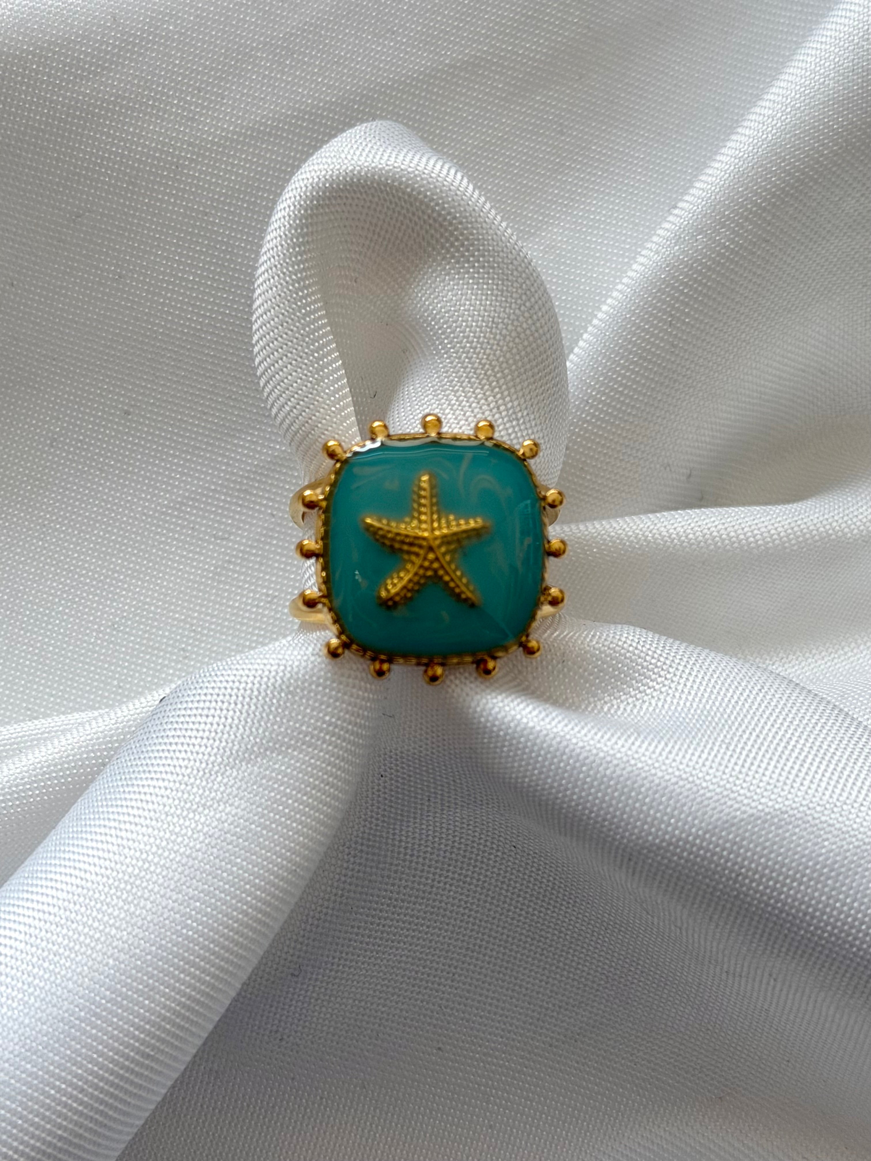 ‘AQUA’ ring - goud