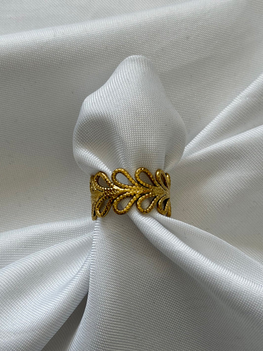 ‘LOVED’ ring - goud/zilver