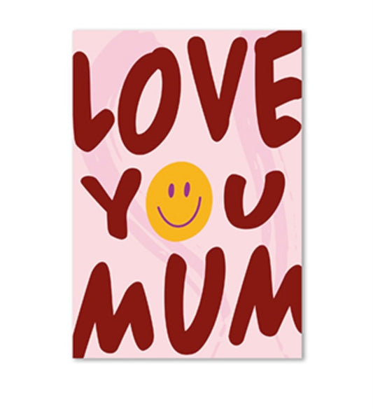 ‘LOVE YOU MOM’ kaartje