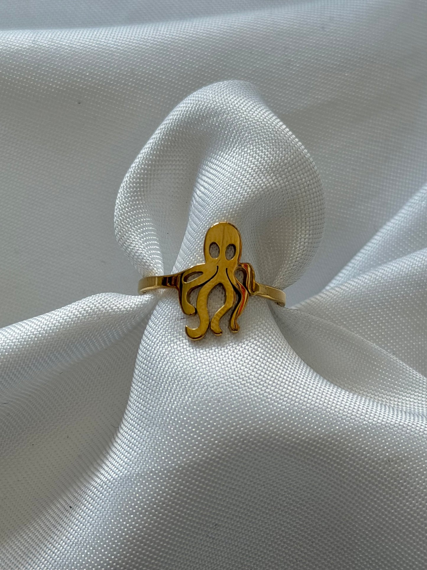 ‘LITTLE OCTOPUS’ ring - goud/zilver