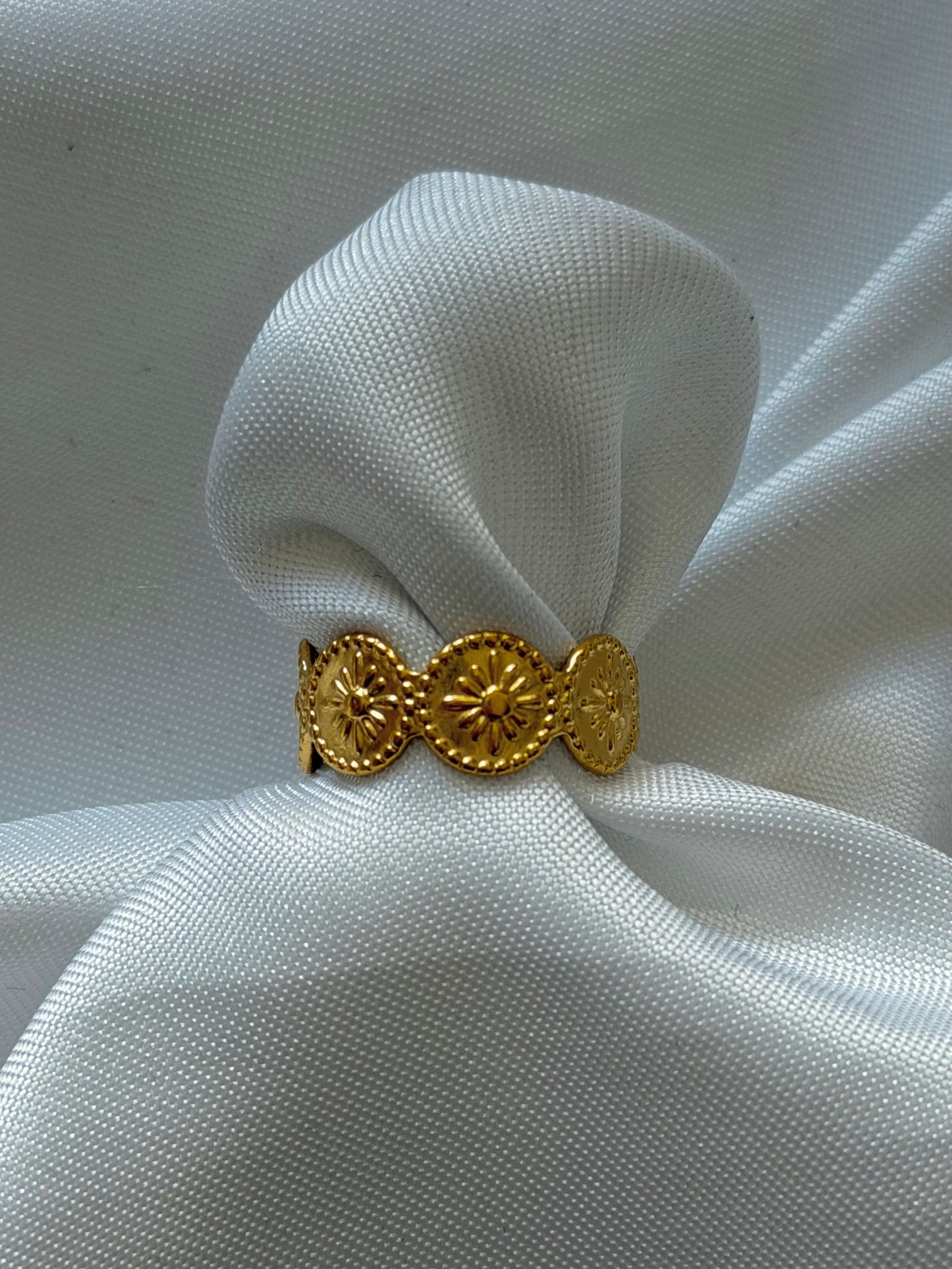 ‘COINS’ ring - goud/zilver