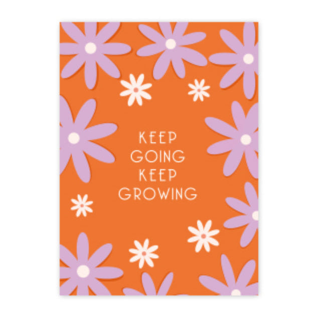 ‘KEEP GOING KEEP GROWING’ kaartje