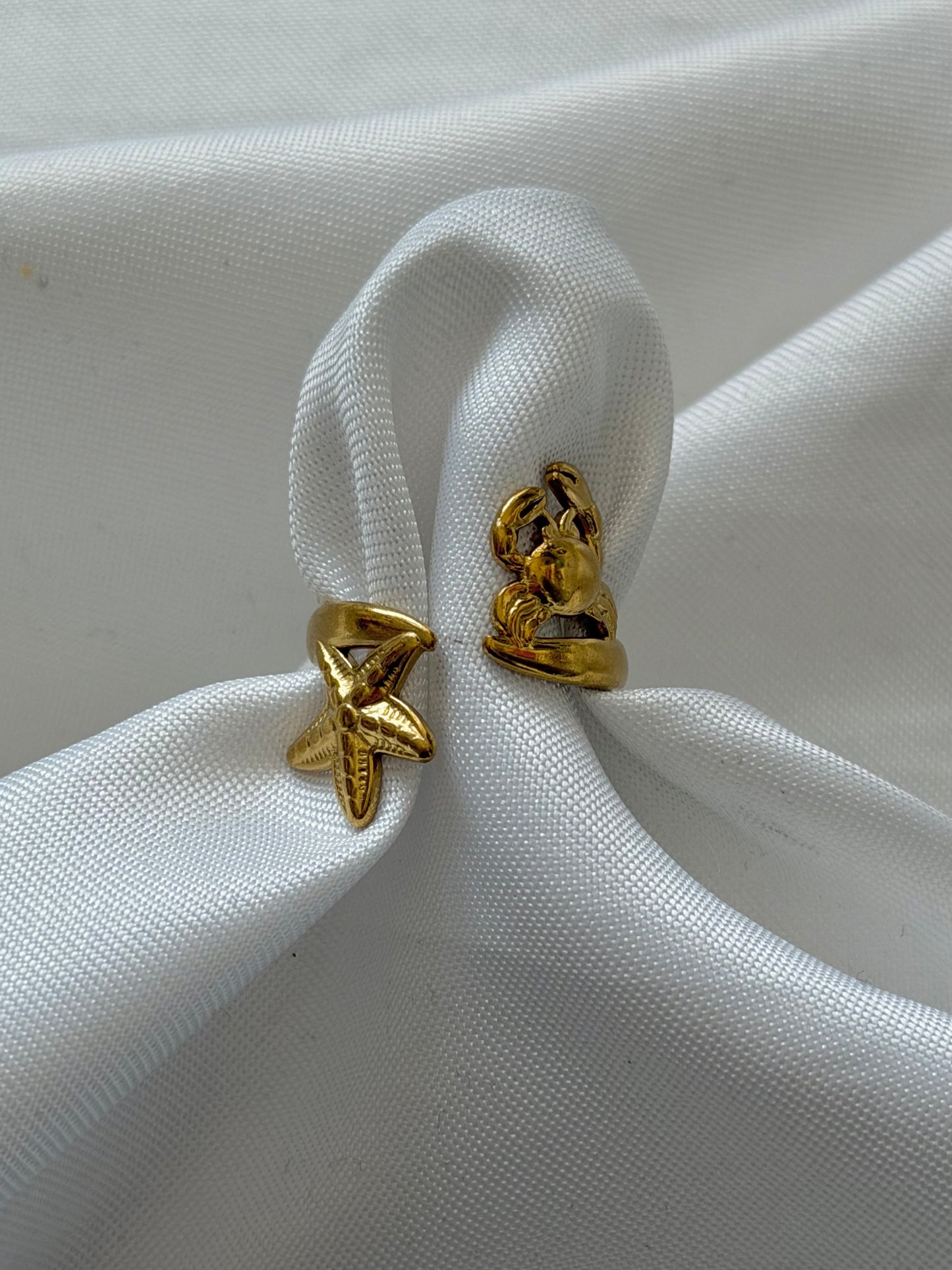 ‘SUNNY CRAB’ ring - goud/zilver