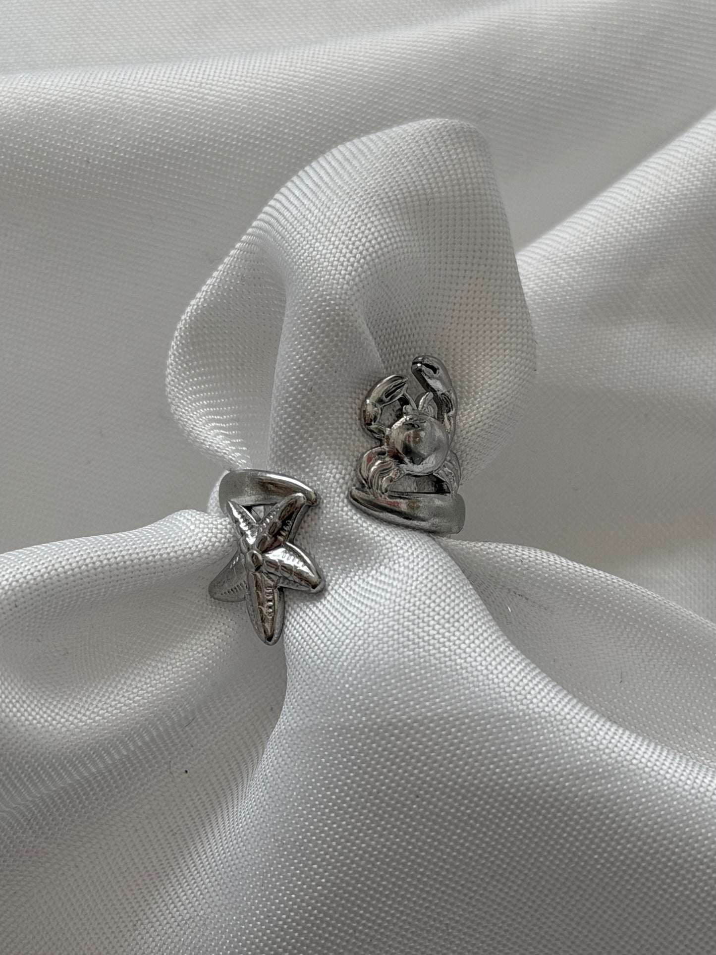‘SUNNY CRAB’ ring - goud/zilver