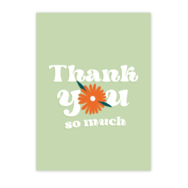 ‘THANKYOU SO MUCH’ kaartje