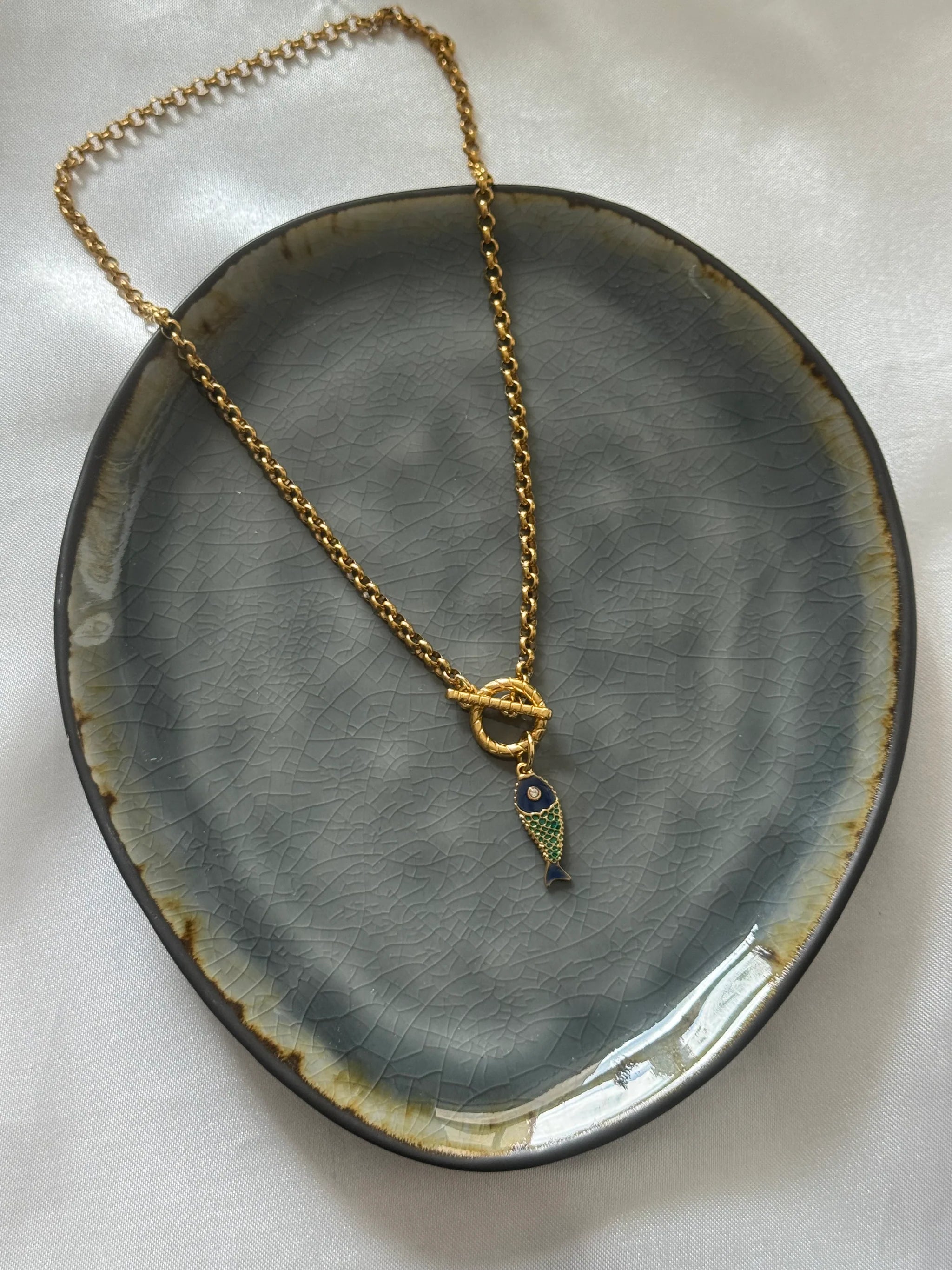 ‘COLOR FISH’ ketting - goud