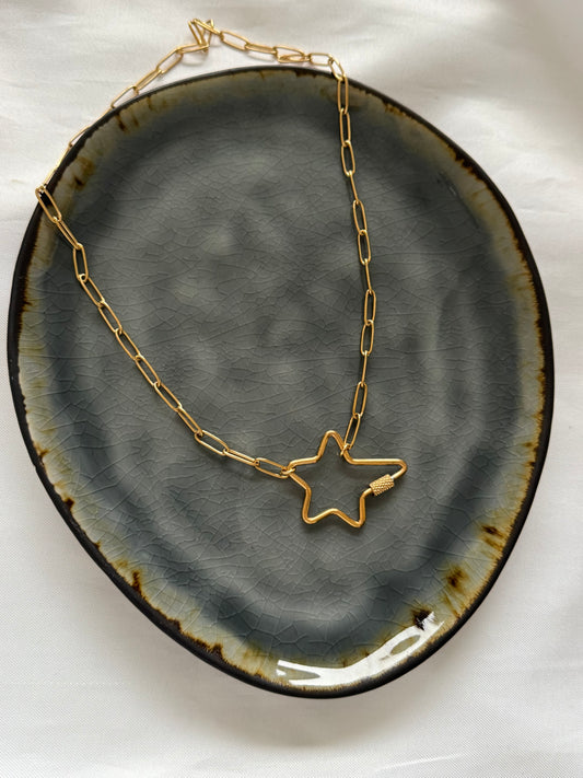 ‘FUNKY STAR’ ketting - goud/zilver