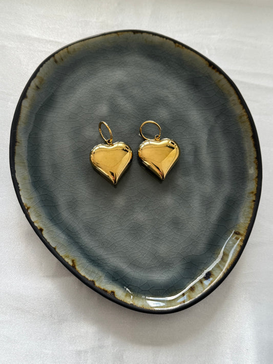 ‘BIG LOVE’ oorbellen - goud/zilver