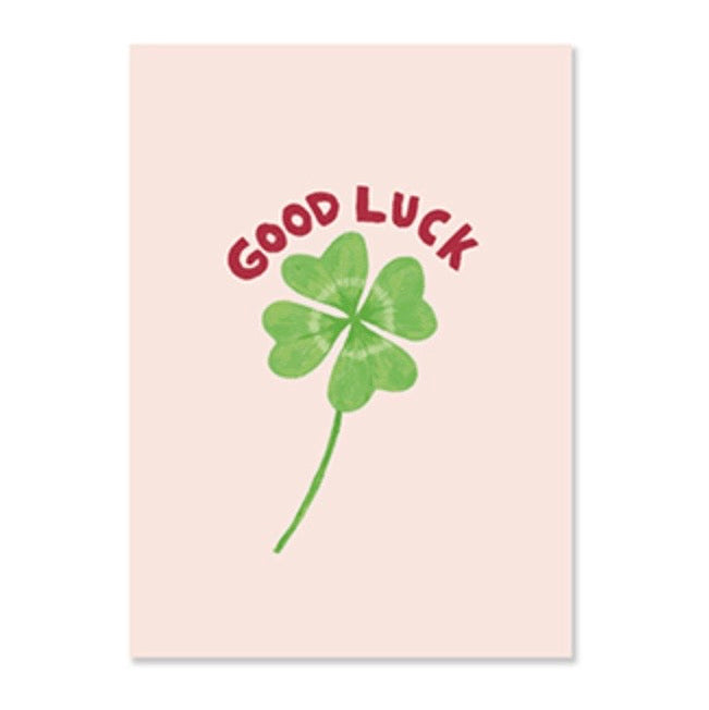 ‘GOOD LUCK’ kaartje