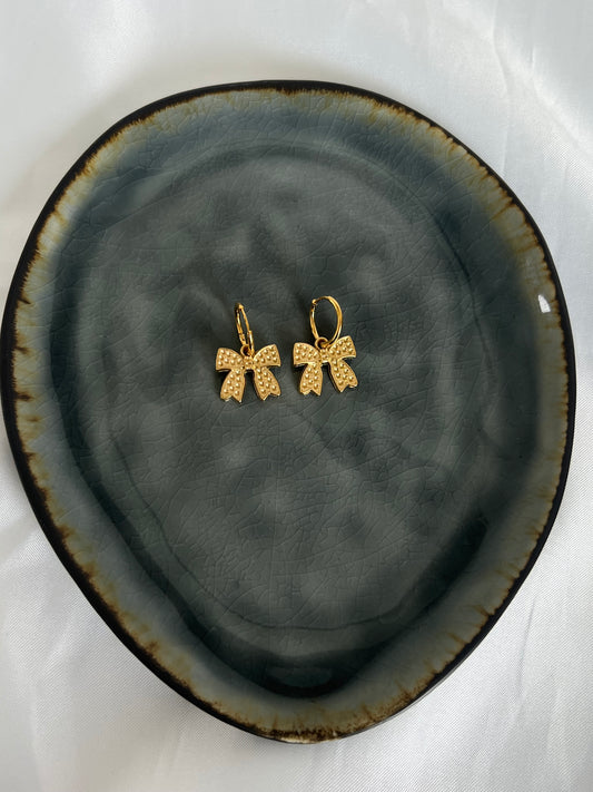 ‘CLASSIC BOW’ oorbellen - goud